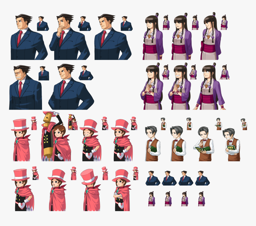 Transparent Phoenix Wright Png - Phoenix Wright Investigations Sprites, Png Download, Free Download