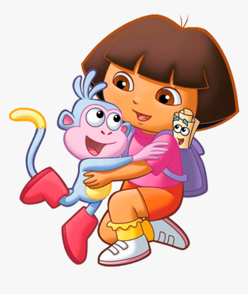 Dora The Explorer - Dora And Boots Hugging, HD Png Download - kindpng.