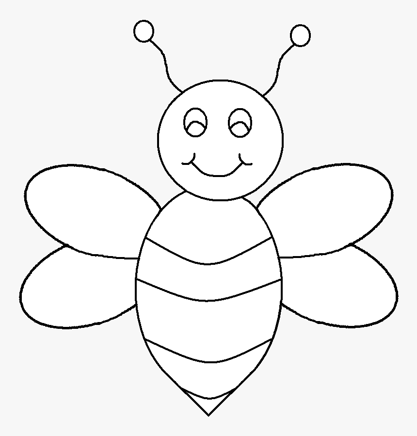 Bee Black And White Image Of Bee Clipart Black And - White Honey Bee Black Background Clipart, HD Png Download, Free Download