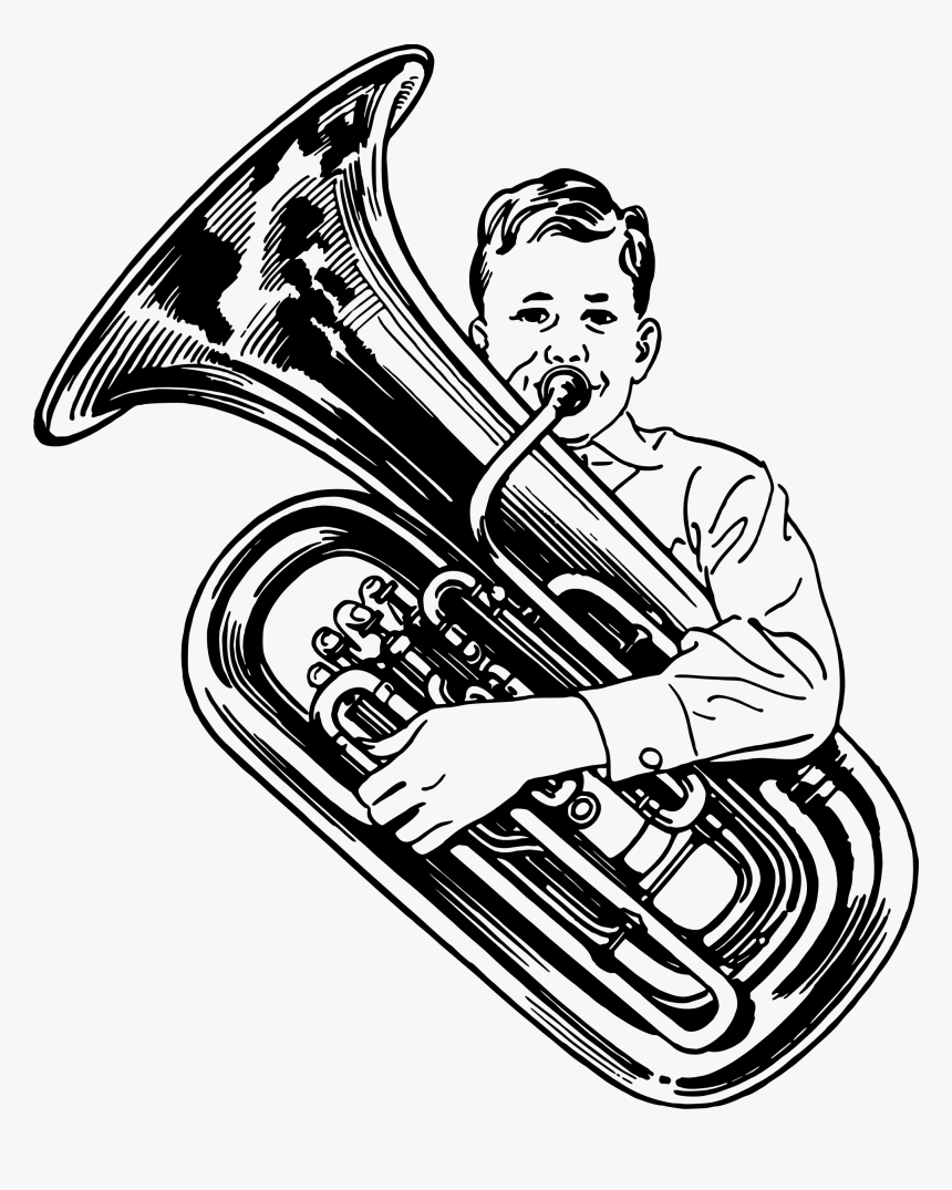 Tuba Drawing Brass Instruments Sousaphone Clip Art - Tuba Clip Art, HD Png Download, Free Download