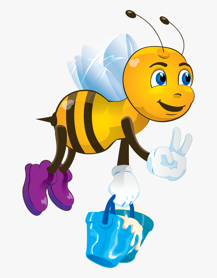 Bee Clipart Ladybug - Пчела Детские Картинки На Прозрачном Фоне, HD Png Download, Free Download