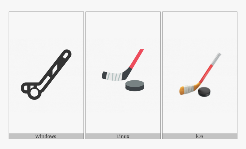 Ice Hockey Stick And Puck On Various Operating Systems - Putter, HD Png Download, Free Download