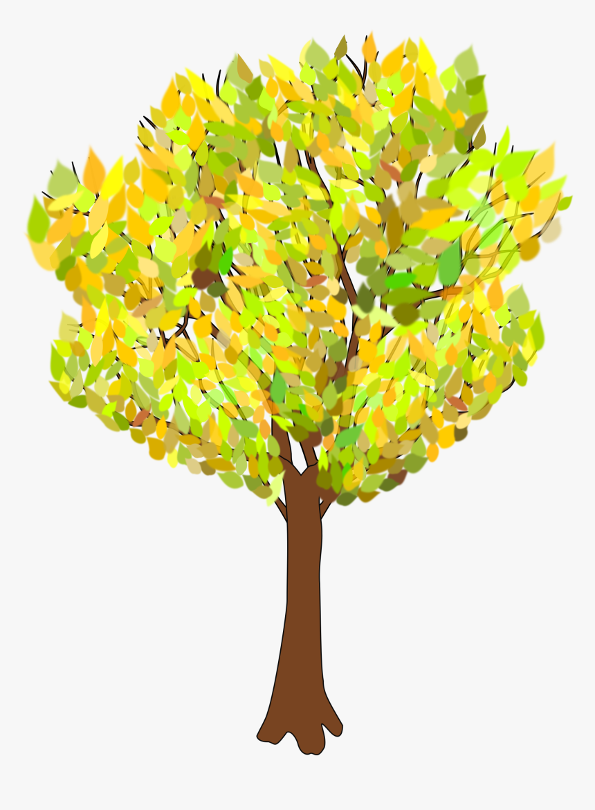 Tree In Autumn Clip Arts - Desenho De Arvore Png, Transparent Png, Free Download