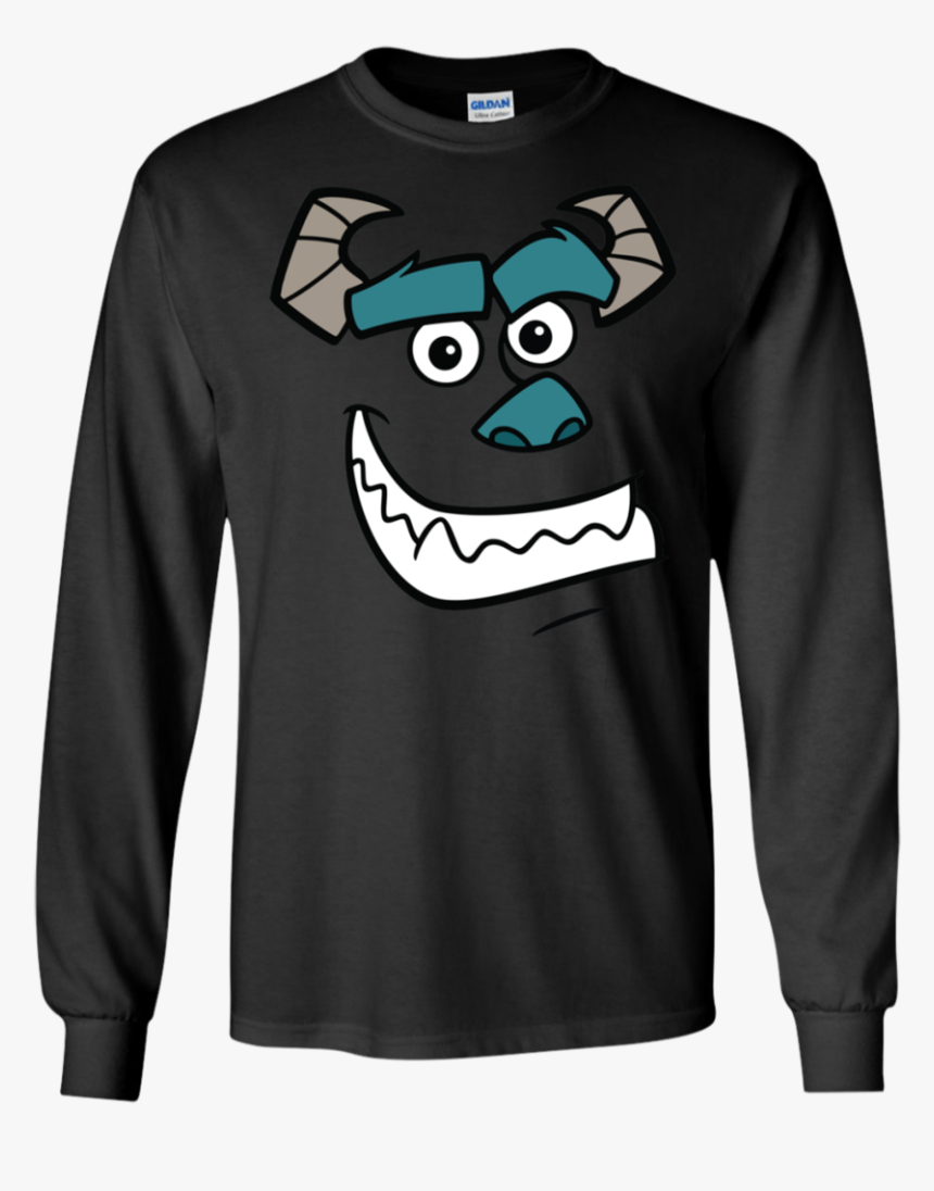 Sulley Face Graphic Ls Shirt/hoodie/sweatshirt Ls T - Monsters Inc Shirt Png, Transparent Png, Free Download