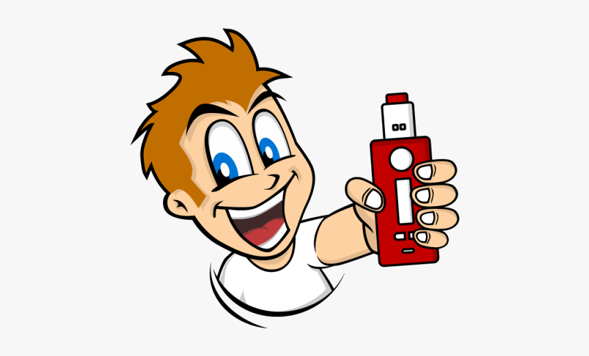 Happy Vector Man - Vape Cartoon Png, Transparent Png, Free Download