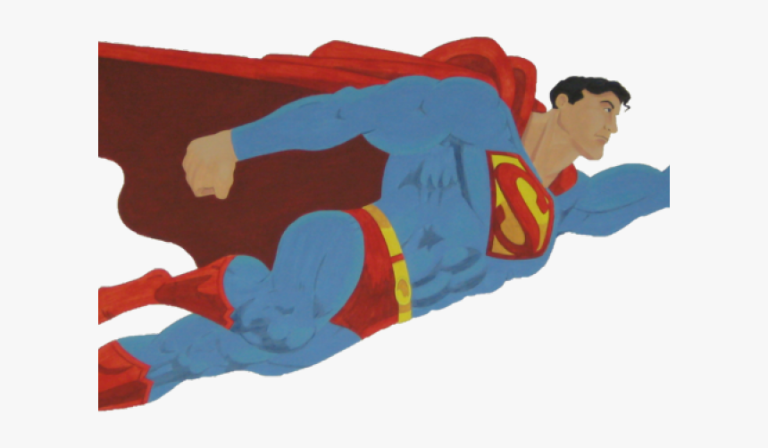 Superman Logo Clipart Flying - Super Man Flying Cartoon Png, Transparent Png, Free Download