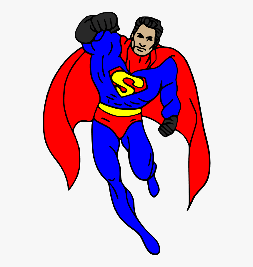 Free Superman Clipart - Clip Art Super Hero, HD Png Download, Free Download