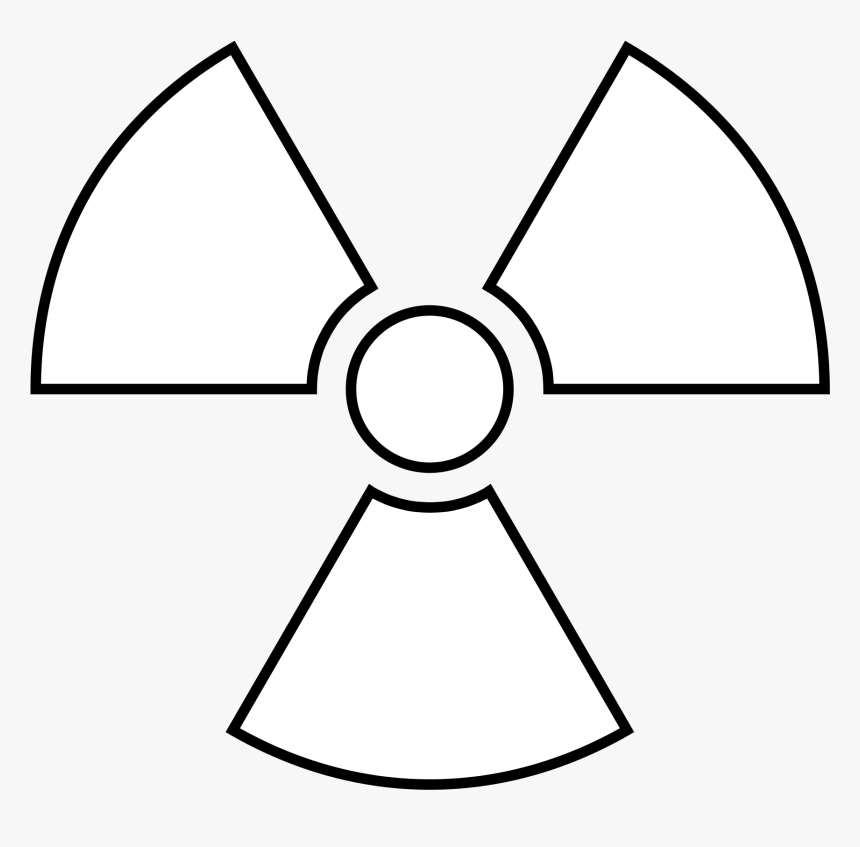 Radiation Symbol Black And White , Png Download - Black And White Radiation Symbol, Transparent Png, Free Download