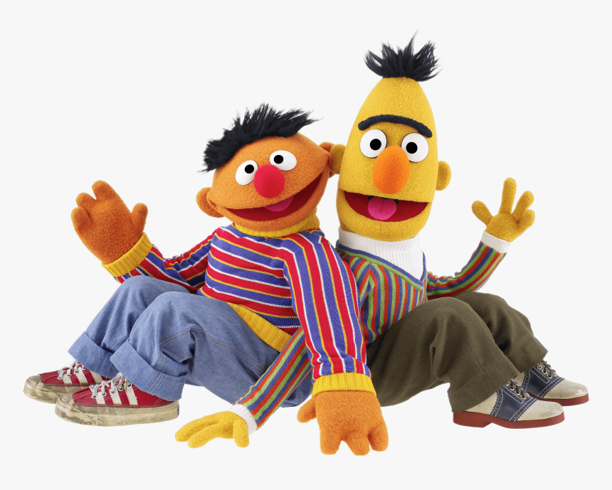 Sesame Street Bert And Ernie Sitting - Bert & Ernie Sesame Street, HD Png Download, Free Download