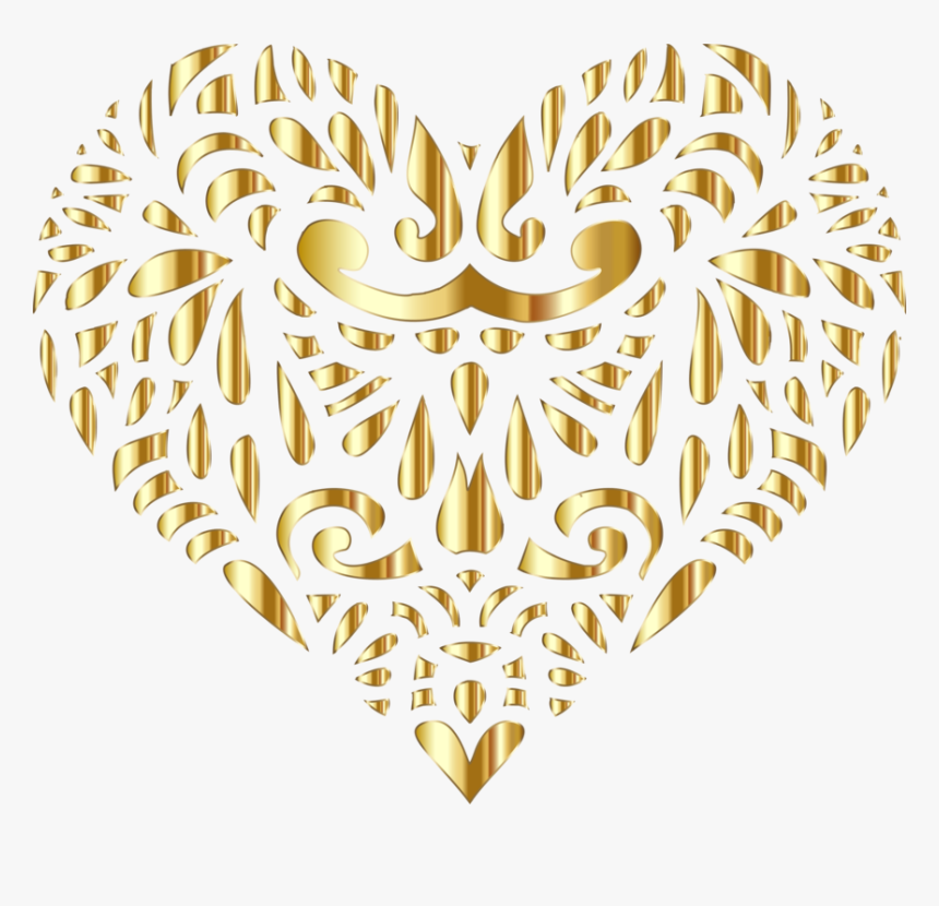 Heart,gold Heart,2018 - Illustration, HD Png Download, Free Download