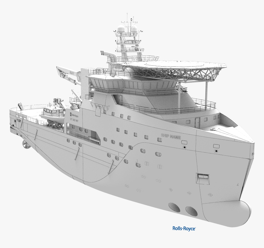 Vessel Render3 Rolls - Rolls Royce Ship Design, HD Png Download, Free Download