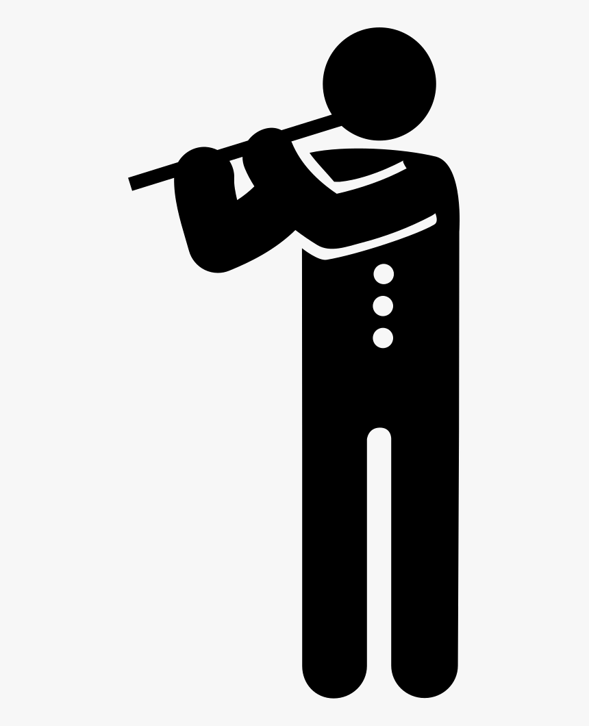 Man Playing A Flute - Flute Icon, HD Png Download, Free Download