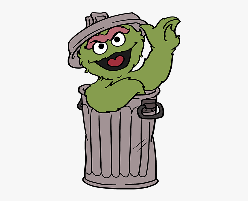 How To Draw Oscar Grouch From Sesame Street - Oscar Sesame Street Drawing, HD Png Download, Free Download