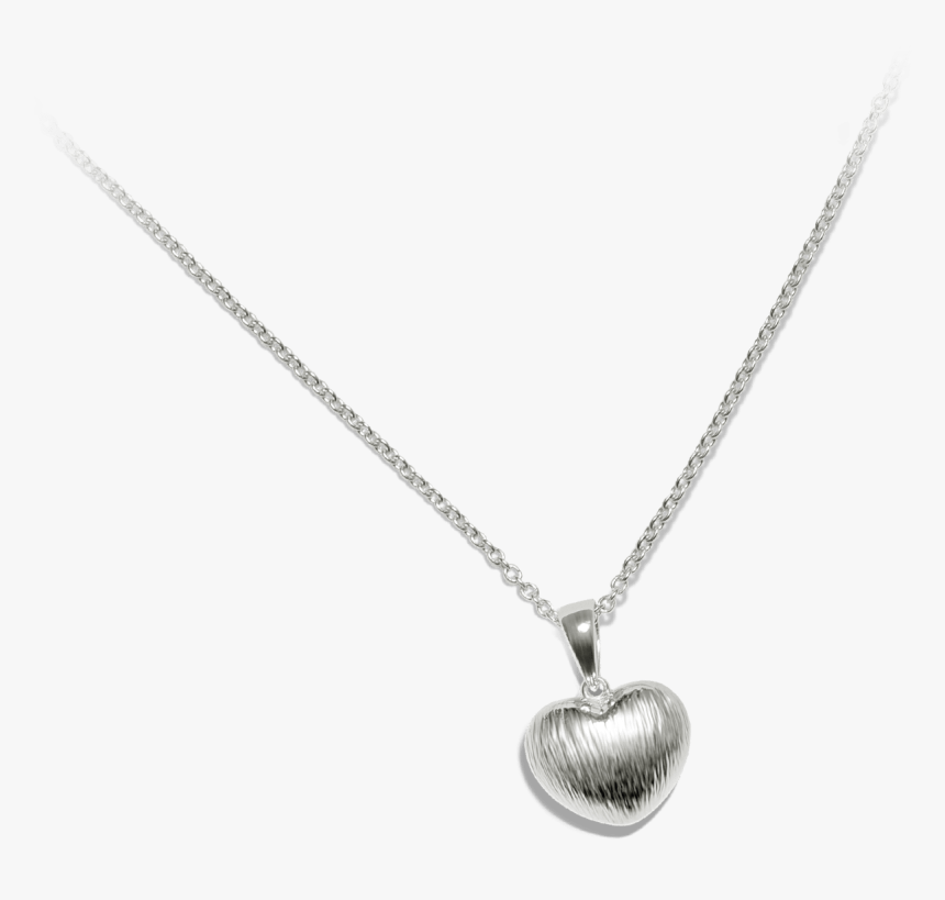 White Gold Heart Pendant On Chain - Locket, HD Png Download, Free Download