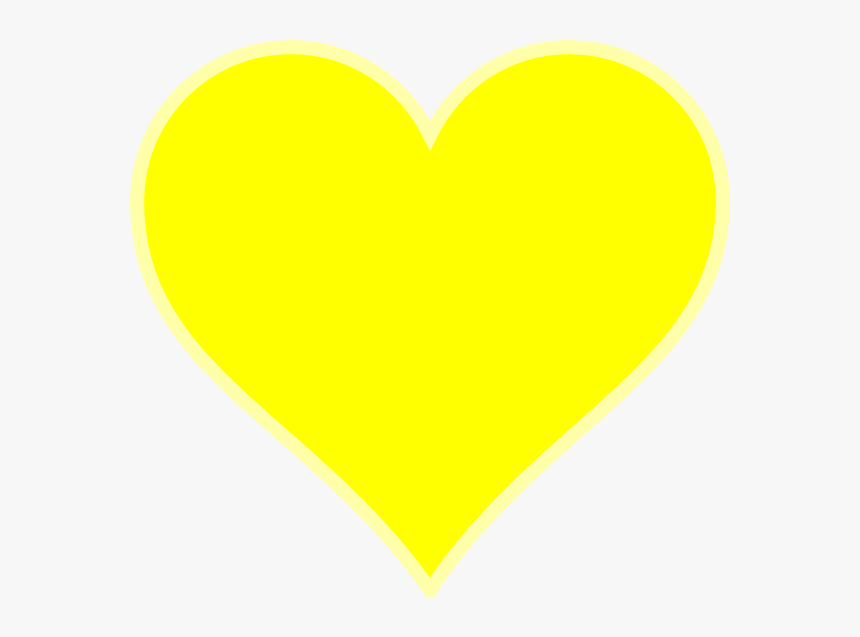 Yellow Heart Transparent Background - Transparent Background Yellow Heart, HD Png Download, Free Download