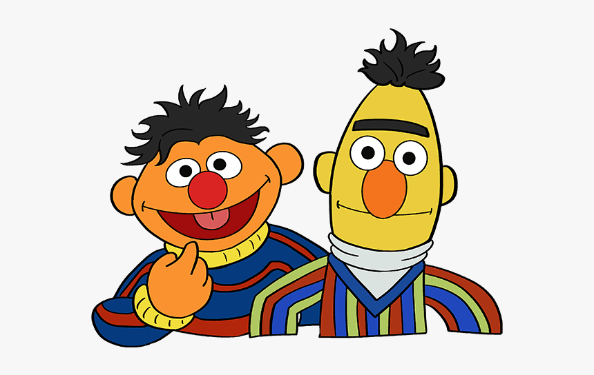 How To Draw Bert And Ernie From Sesame Street - Sesame Street Characters Drawing, HD Png Download, Free Download