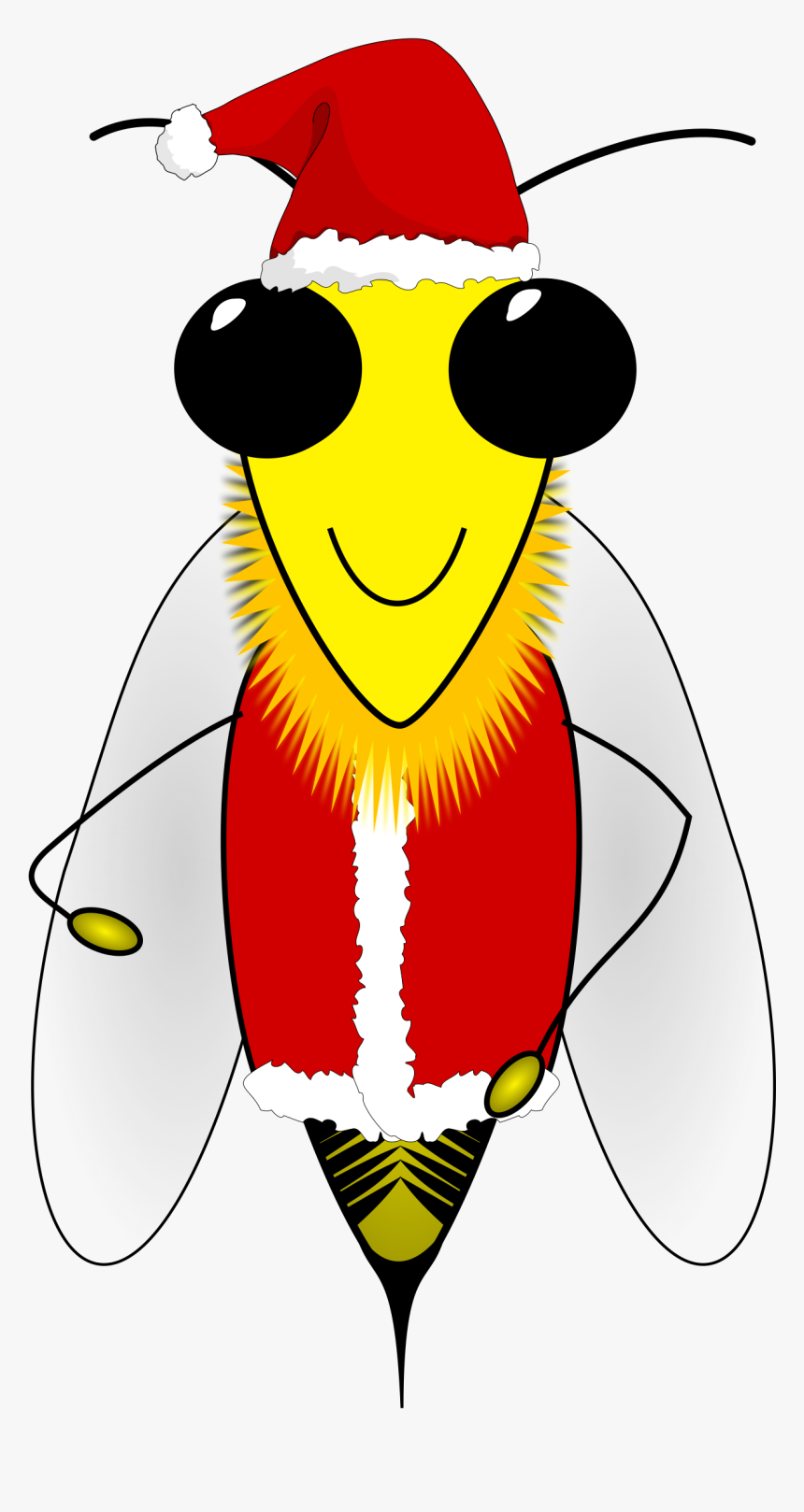 Santa Honey Bee Clip Arts - Santa Honey Bee, HD Png Download, Free Download