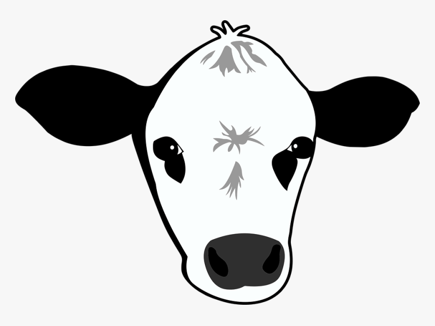 Cow, Moo, Farm, Face, Head, Milk, Agriculture, Animal - Siluet Sapi Dan Kambing, HD Png Download, Free Download