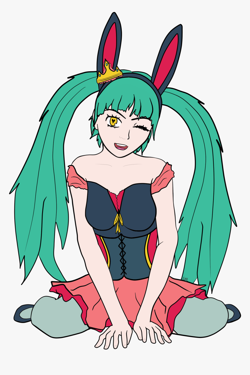 Bunny- Hime Miku - Cartoon, HD Png Download, Free Download