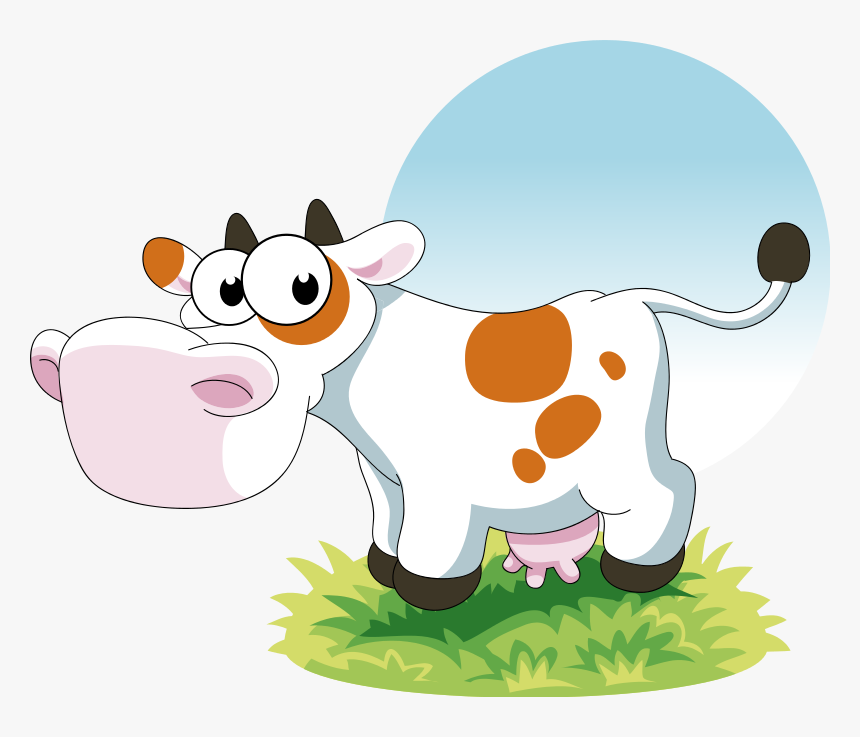 Farm Cow Cartoon Png - Cow Animada Png, Transparent Png, Free Download