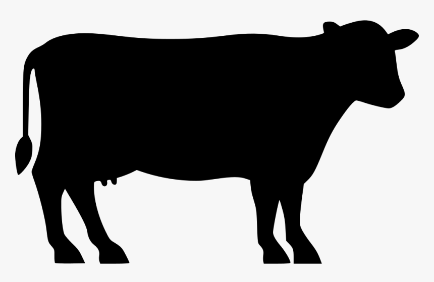 Dairy Cow - Farm Animal Silhouettes Clipart, HD Png Download, Free Download