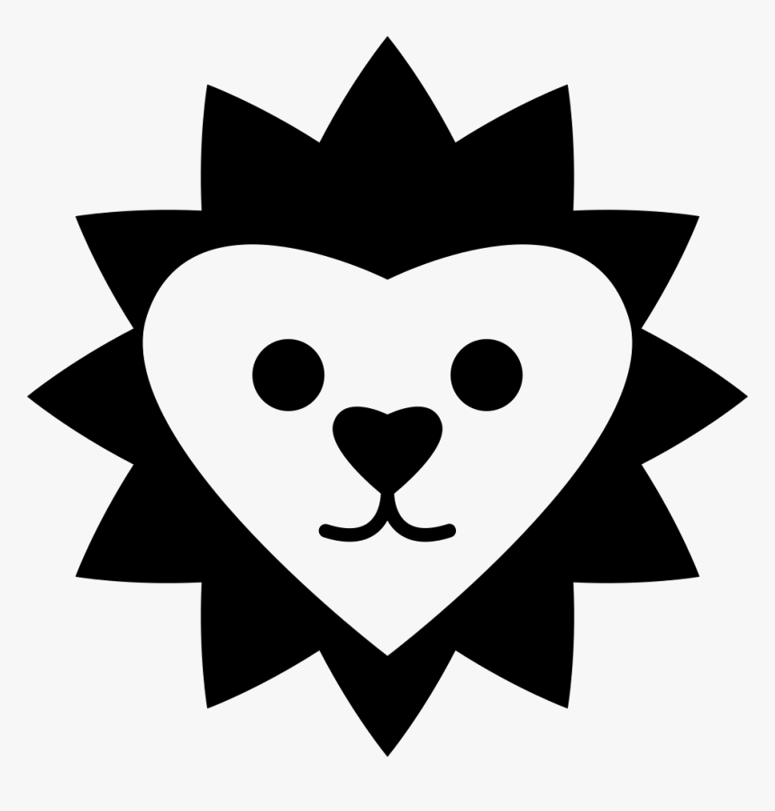 Heart Shaped Lion Face - Leon En Forma De Corazon, HD Png Download, Free Download