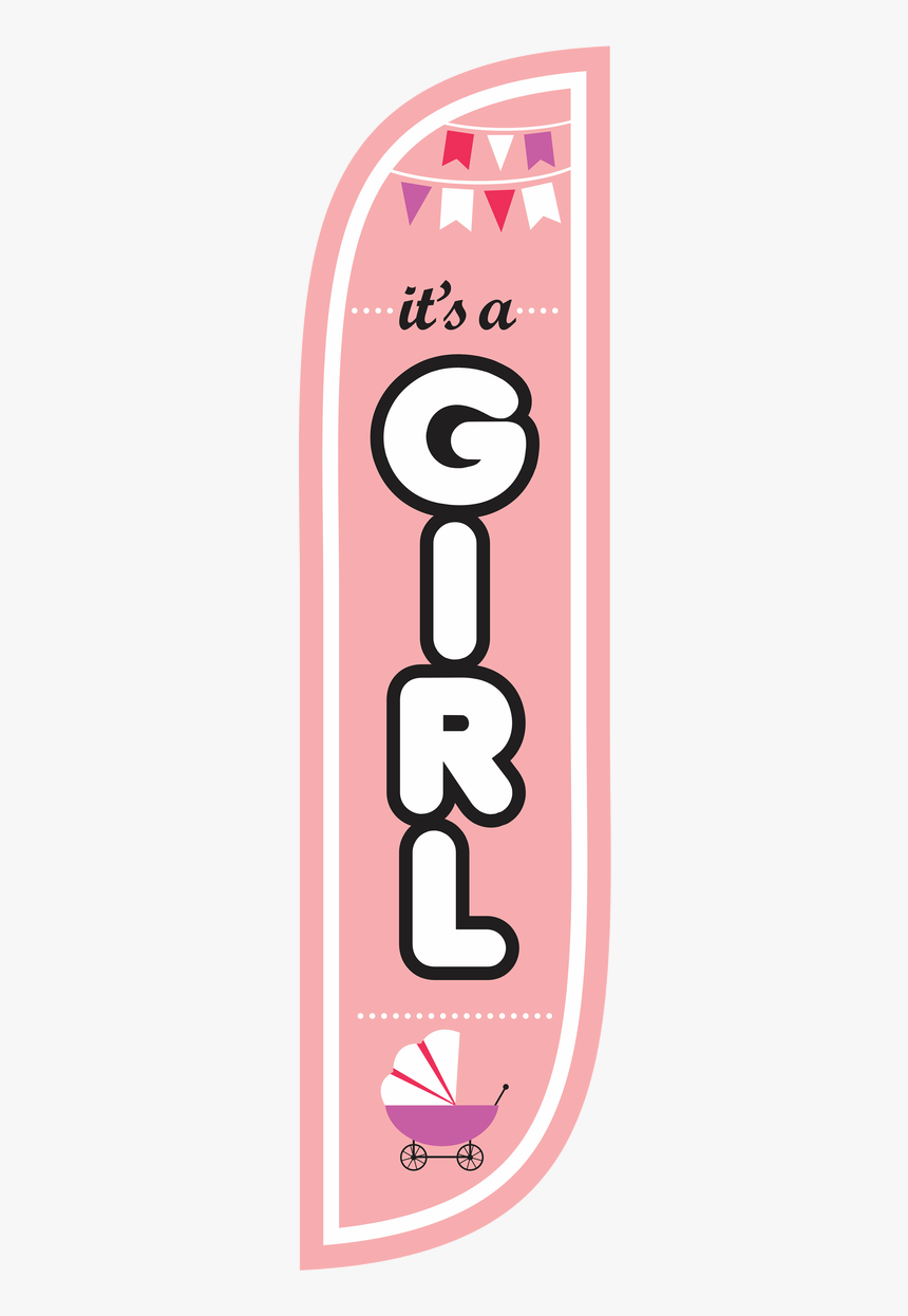 5ft It"s A Girl Feather Flag Baby Pink - Graphics, HD Png Download, Free Download