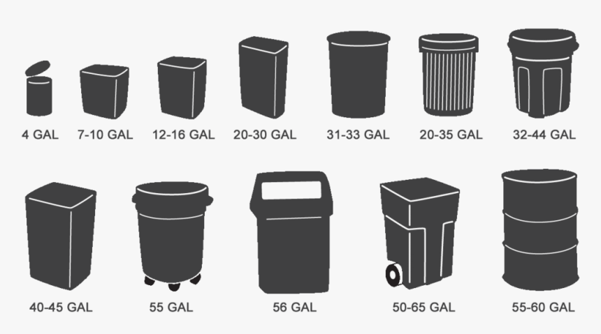 10 Gallon Trash Can Size Hd Png Download Kindpng