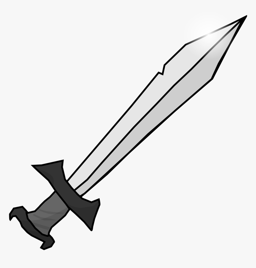 Sword Clipart Medieval - Sword Black And White Clipart, HD Png Download, Free Download