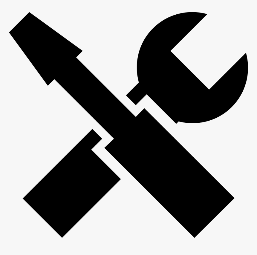 Settings Cross Of Tools Symbol - Tools Symbols, HD Png Download, Free Download