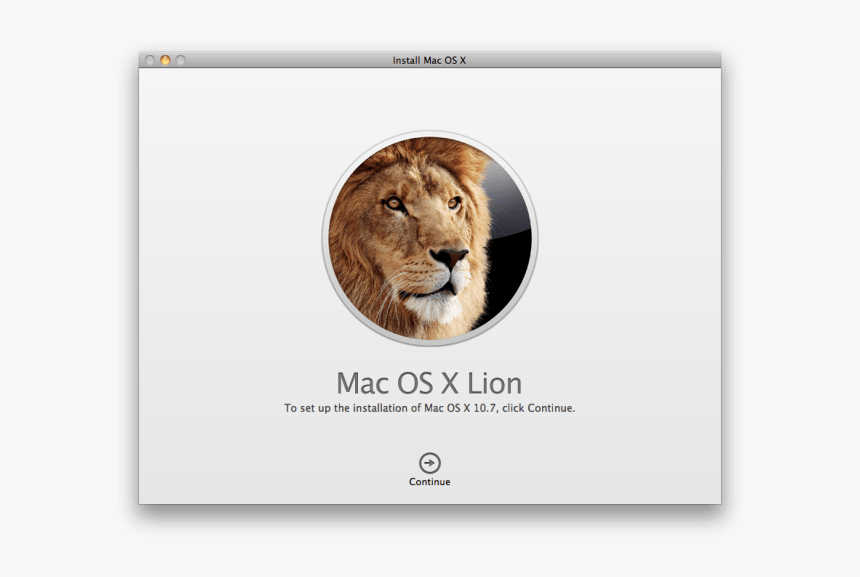 Mac Os X Lion Install - Mac Os Lion, HD Png Download, Free Download