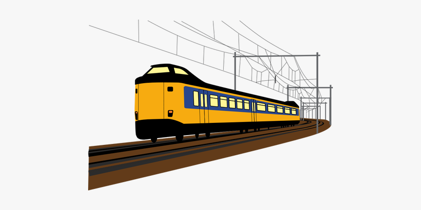 Yellow Train Vector Graphics - Subway Train Clipart, HD Png Download, Free Download