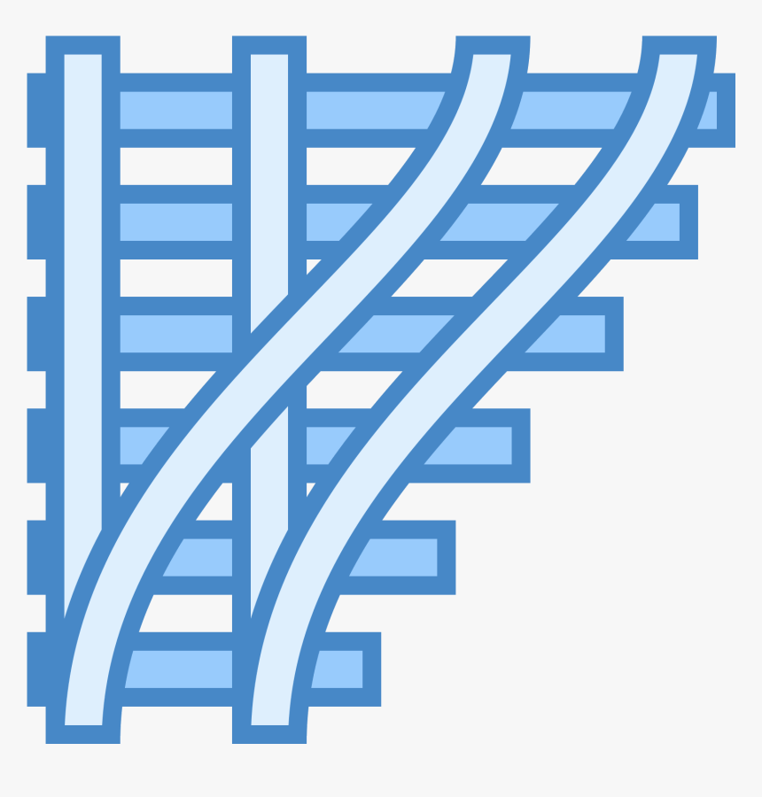 Train Track Icon - Train Track Icon Blue, HD Png Download, Free Download