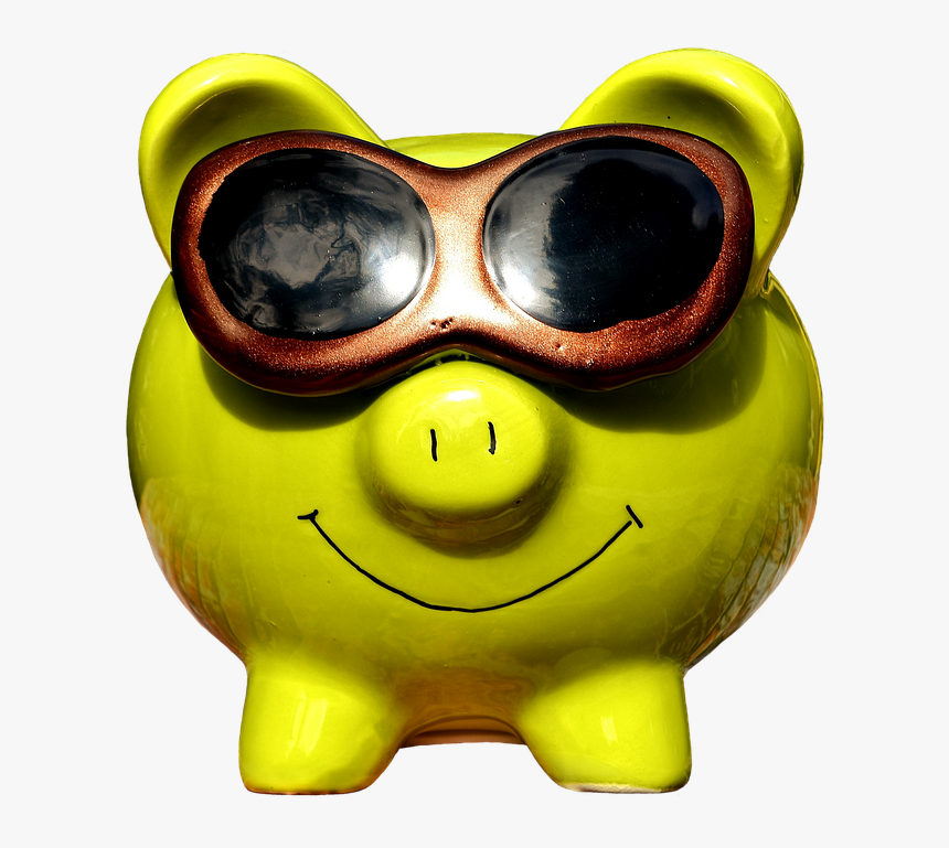 Lucky Pig, Cool, Sunglasses, Piggy Bank, Funny, Save - Piggy Bank, HD Png Download, Free Download