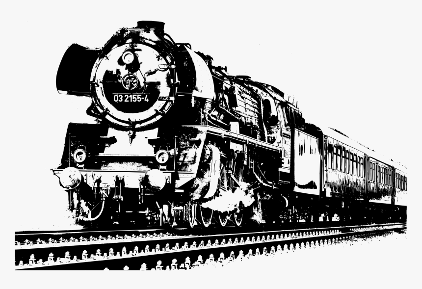 Transparent Train Clipart Black And White - Train Black And White Transparent, HD Png Download, Free Download