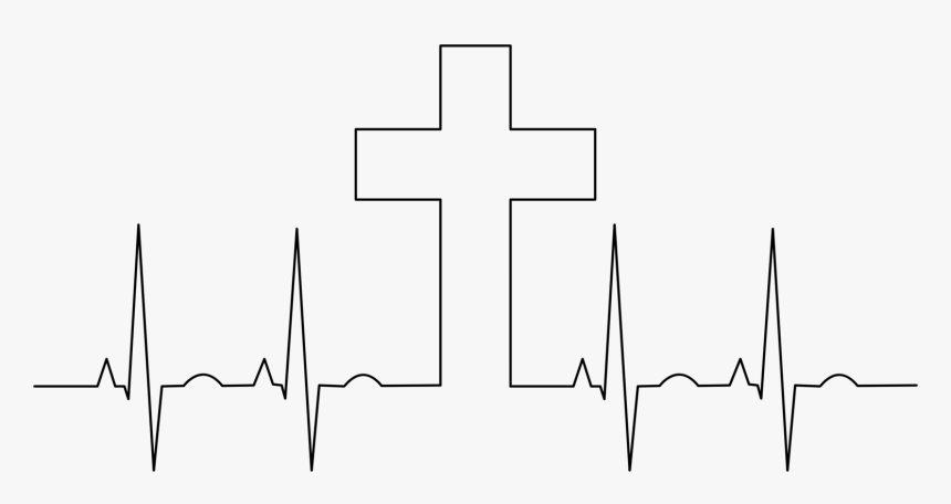 Line Art,angle,symmetry - Cross Ekg Svg, HD Png Download, Free Download