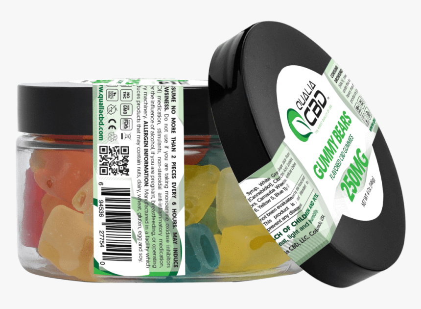 Hemp Infused Gummy Bears - Qualia Cbd, HD Png Download, Free Download