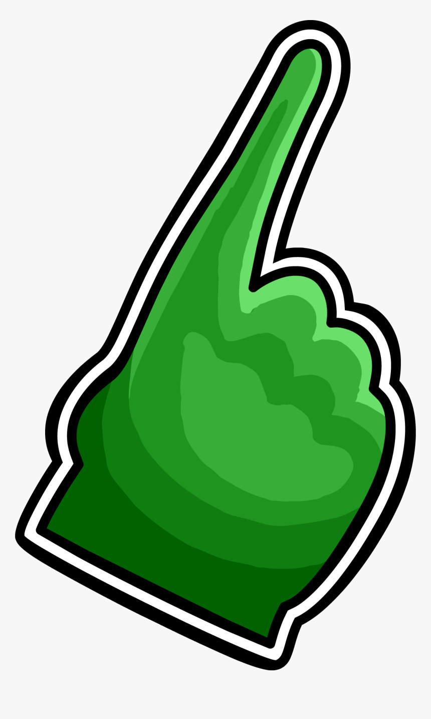 Club Penguin Rewritten Wiki - Yellow Foam Finger Png, Transparent Png - kin...