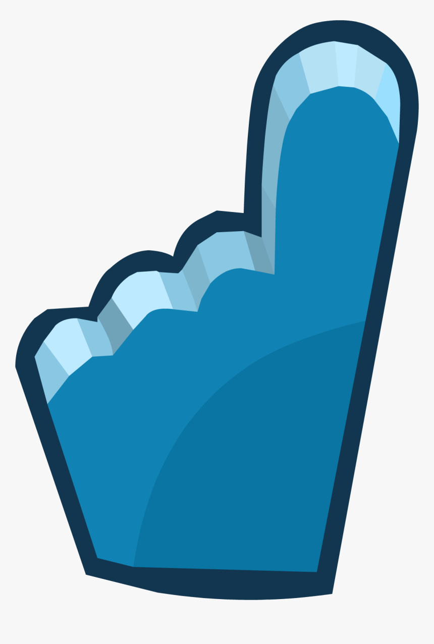 Penguin Cup 2014 Emoticons Blue Foam Finger - Emoticon, HD Png Download, Free Download