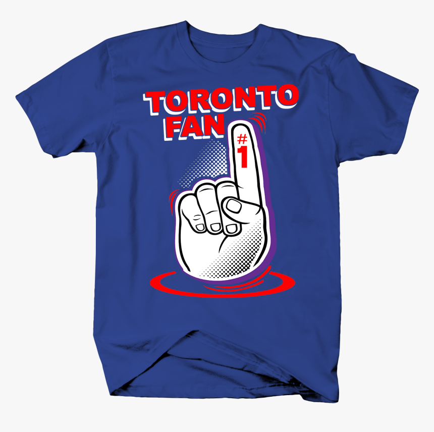 1 Toronto Fan With Foam Finger Fc Or Raptors Sports - Mens Funny Breast Cancer Shirts, HD Png Download, Free Download
