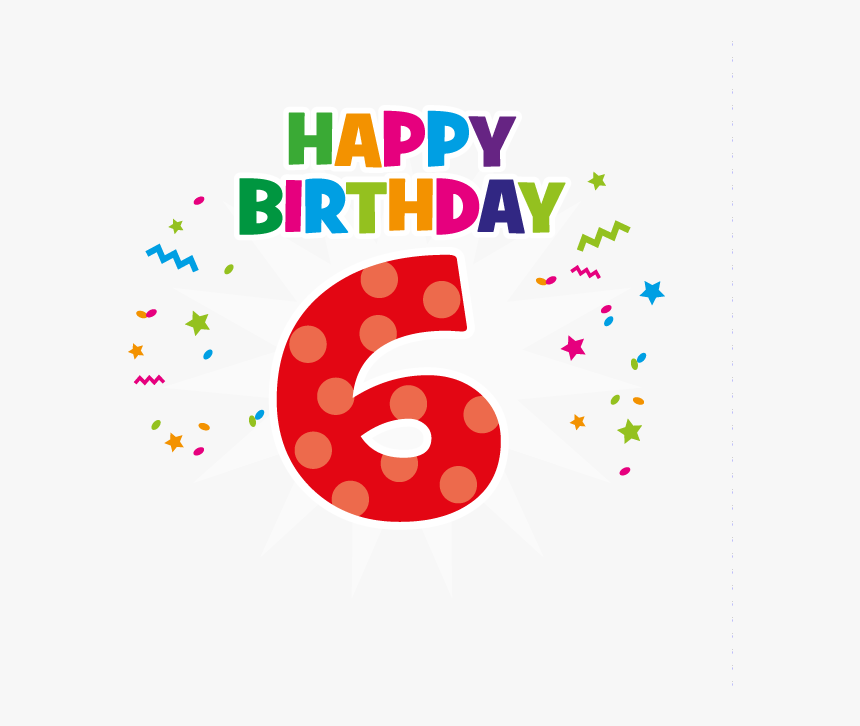 Pbd519 - Happy 6th Birthday Clipart, HD Png Download, Free Download