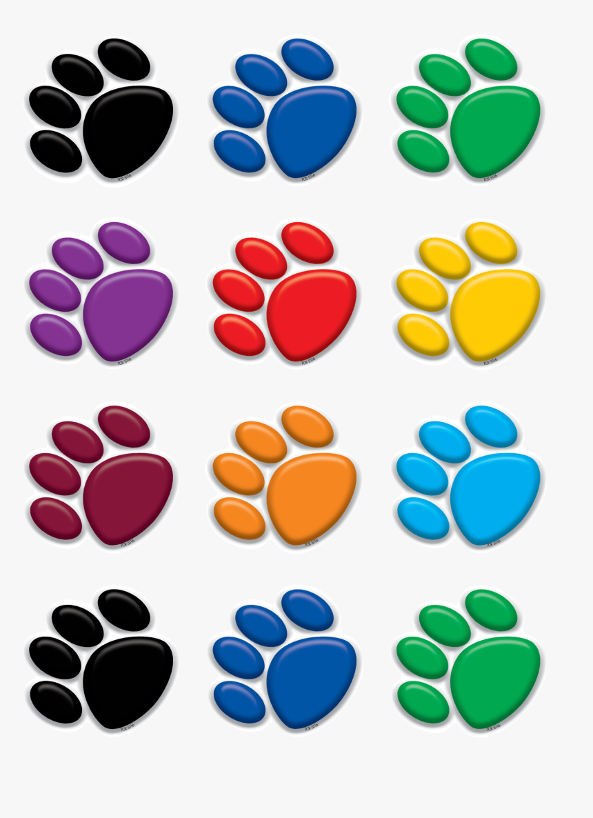 Colorful Paw Print, HD Png Download, Free Download