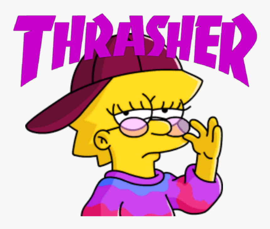 90s, Cool, And Edgy Image - Lisa Simpson Hippie Png, Transparent Png, Free Download