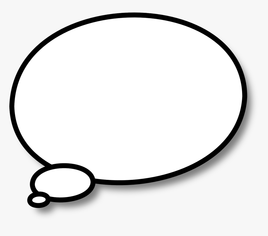 Think Thinking Speech Bubble Png Image - Cloud Shape For Text, Transparent Png, Free Download