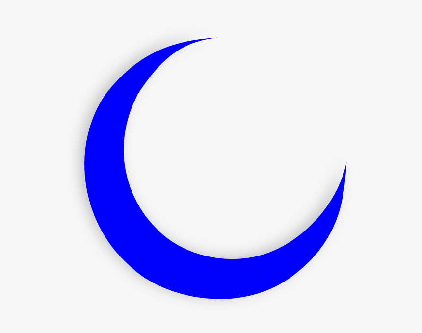 Blue Moon Crescent Clip Art - Clipart Blue Crescent Moon, HD Png Download, Free Download