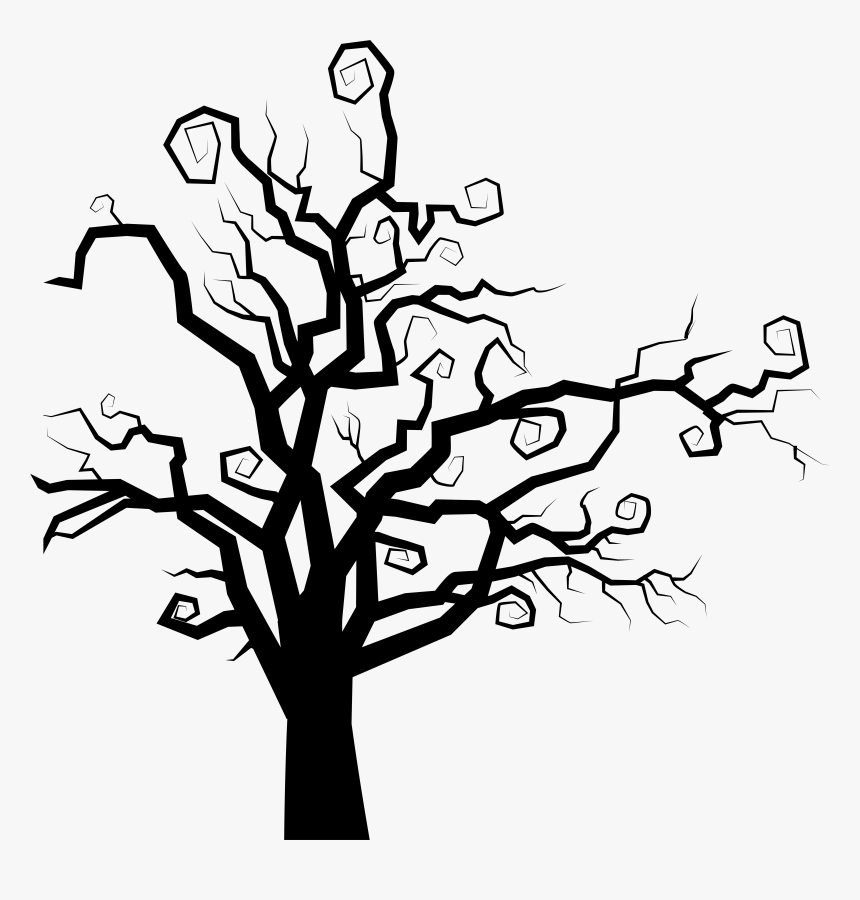 Tree The Silhouette Halloween Spooky Free Download - Spooky Tree Silhouette Png, Transparent Png, Free Download