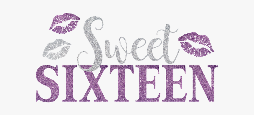 Sweet, Sixteen, Sweet-sixteen, Birthday, Party, Girl - Sweet Sixteen Logo, HD Png Download, Free Download