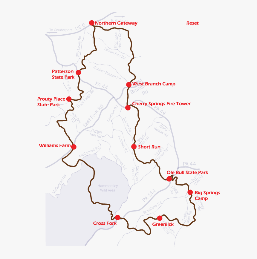 Trailheads With Names - Map, HD Png Download, Free Download