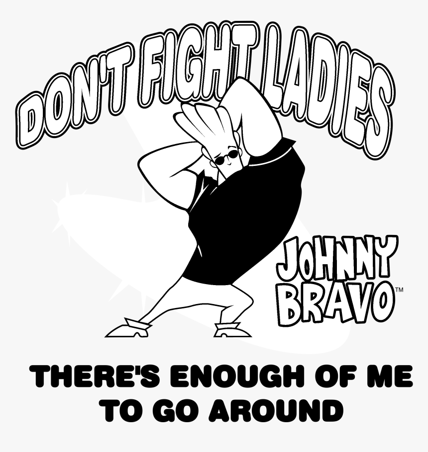 Johnny Bravo Logo Black And White - Johnny Bravo, HD Png Download, Free Download