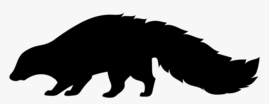 Silhouette Skunk Clip Art - Skunk Silhouette Clip Art, HD Png Download, Free Download